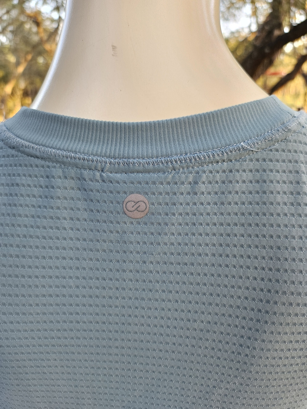 CALIA by Carrie Underwood Light Blue Textured Sleeveless Tank Top M - Picture 4 of 6